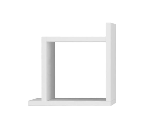 Фигурная полка leve box shelf white LEV00889