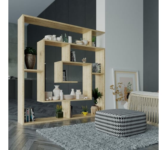 Прямой стеллаж leve labirent bookcase oak LEV00584