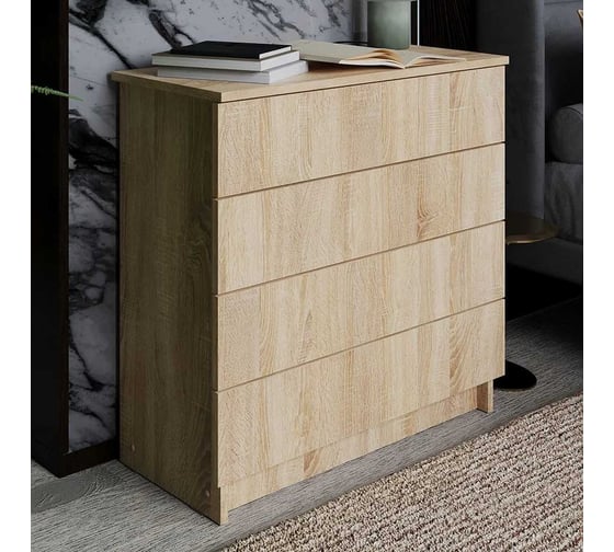 Комод LETTA Ультра 4 ящика, Дуб сонома, 750х729x330 L135532