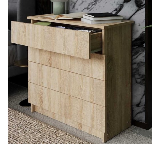 Комод LETTA Ультра 4 ящика, Дуб сонома, 750х729x330 L135532