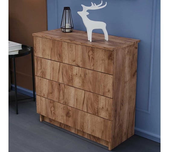 Комод LETTA Ультра 4 ящика, Дуб крафт табачный, 750х729x330 L1355342