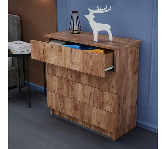 Комод LETTA Ультра 4 ящика, Дуб крафт табачный, 750х729x330 L1355342