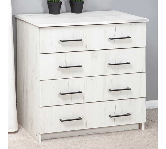 Комод LETTA Malta Plus Дуб крафт белый, 750х719x392 L1355360