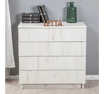 Комод LETTA Ультра 4 ящика, Дуб крафт белый, 750х729x330 L135542