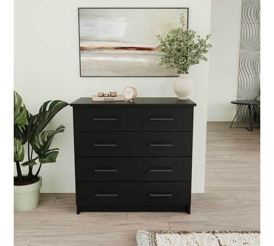 Комод LETTA Malta Plus Черный, 750х719x392 L1355394
