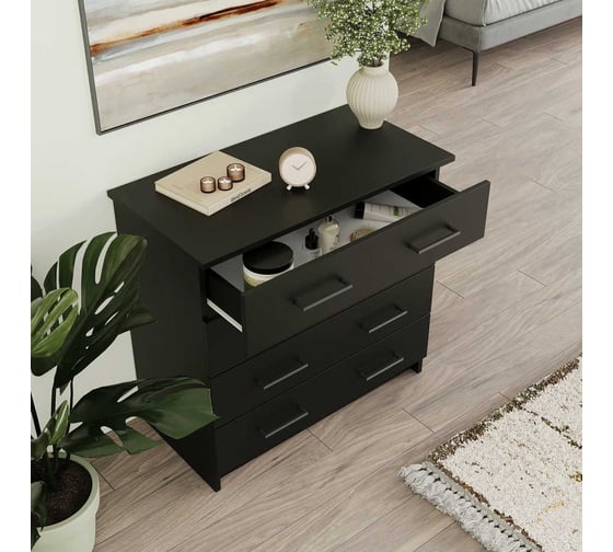 Комод LETTA Malta Plus Черный, 750х719x392 L1355394