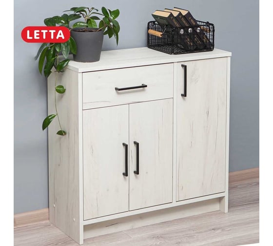 Комод LETTA Estet Дуб крафт белый, 750х733x303 L130132