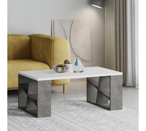Журнальный стол leve honey coffee table retro gray LEV00090