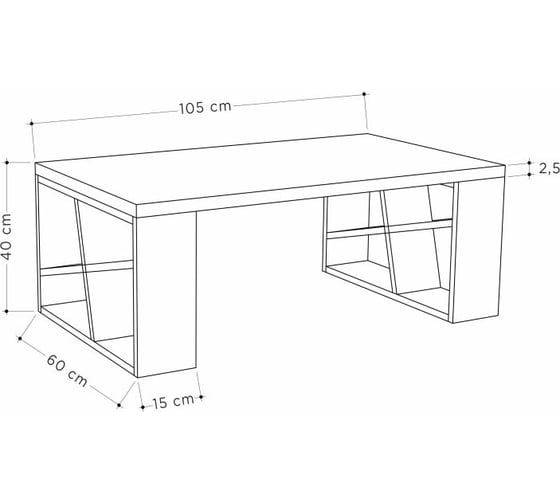 Журнальный стол leve honey coffee table retro gray LEV00090