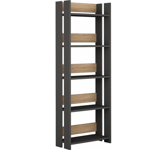 Прямой стеллаж leve massimo bookcase anthracite LEV00644 1