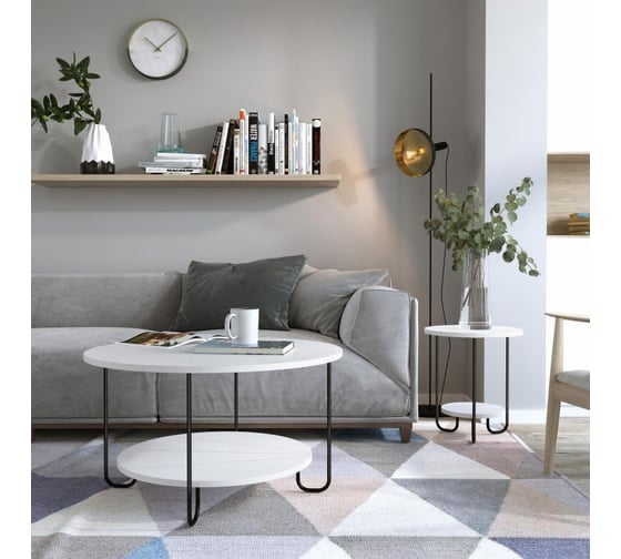 Журнальный стол leve corro coffee table white LEV00065