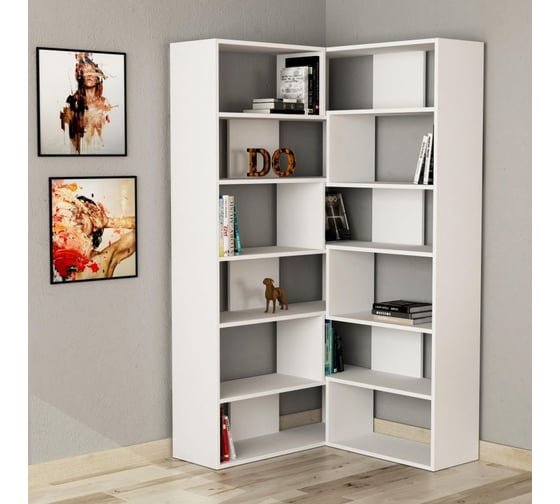 Угловой стеллаж leve molly bookcase no.4 white LEV00613
