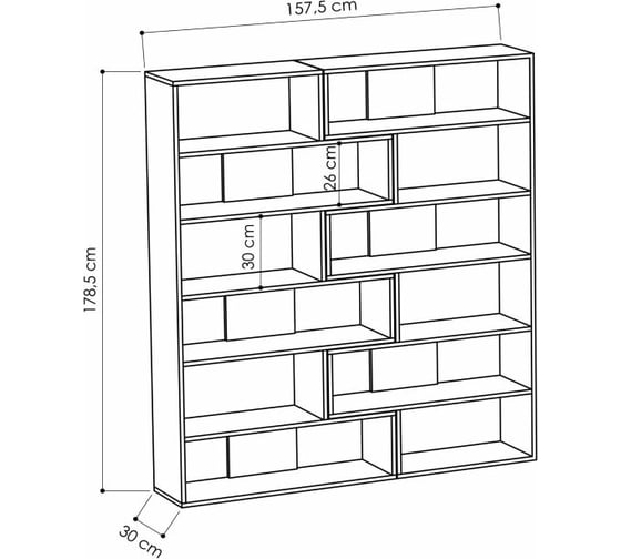 Угловой стеллаж leve molly bookcase no.4 white LEV00613