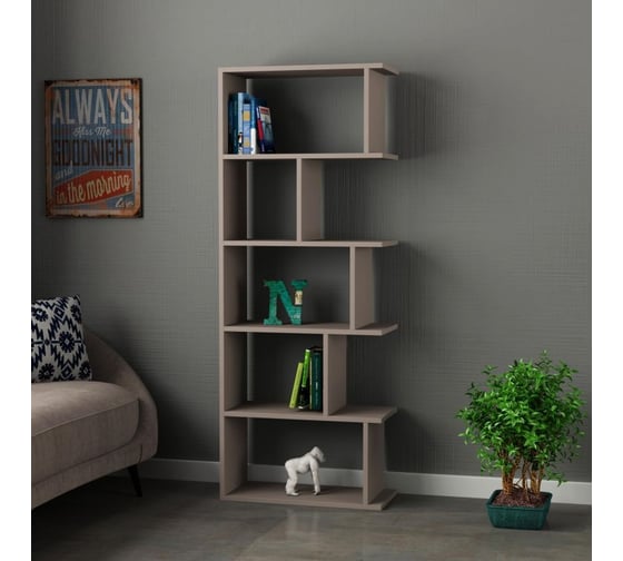 Прямой стеллаж leve tapi bookcase light mocha LEV00628