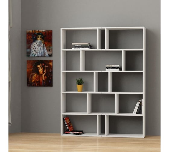 Прямой стеллаж leve tapi bookcase set of 2 white LEV00631
