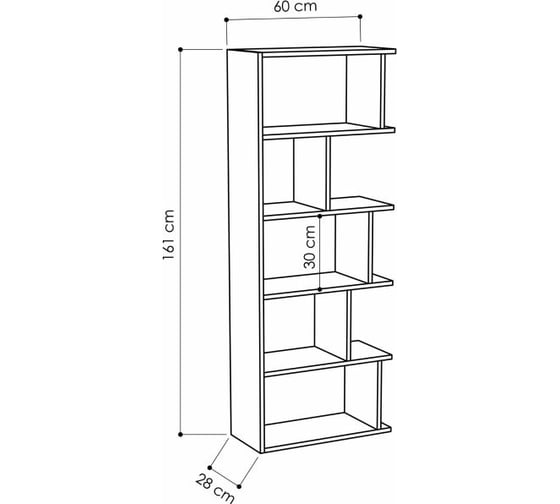Прямой стеллаж leve tapi bookcase set of 2 white LEV00631