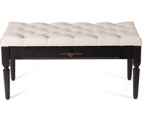 Банкетка Мебелик Оливия экокожа, молочный/венге 107