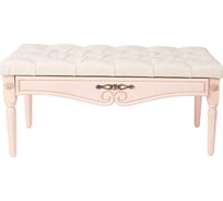 Банкетка Мебелик Сильвия экокожа, молочный/белый ясень 2050