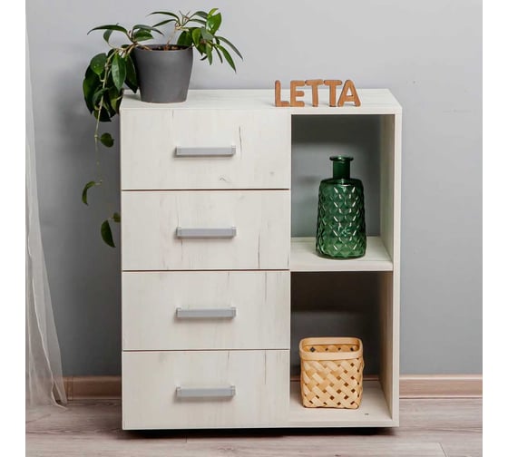 Комод LETTA Телави Дуб крафт белый, 660x800x340 L4160 1