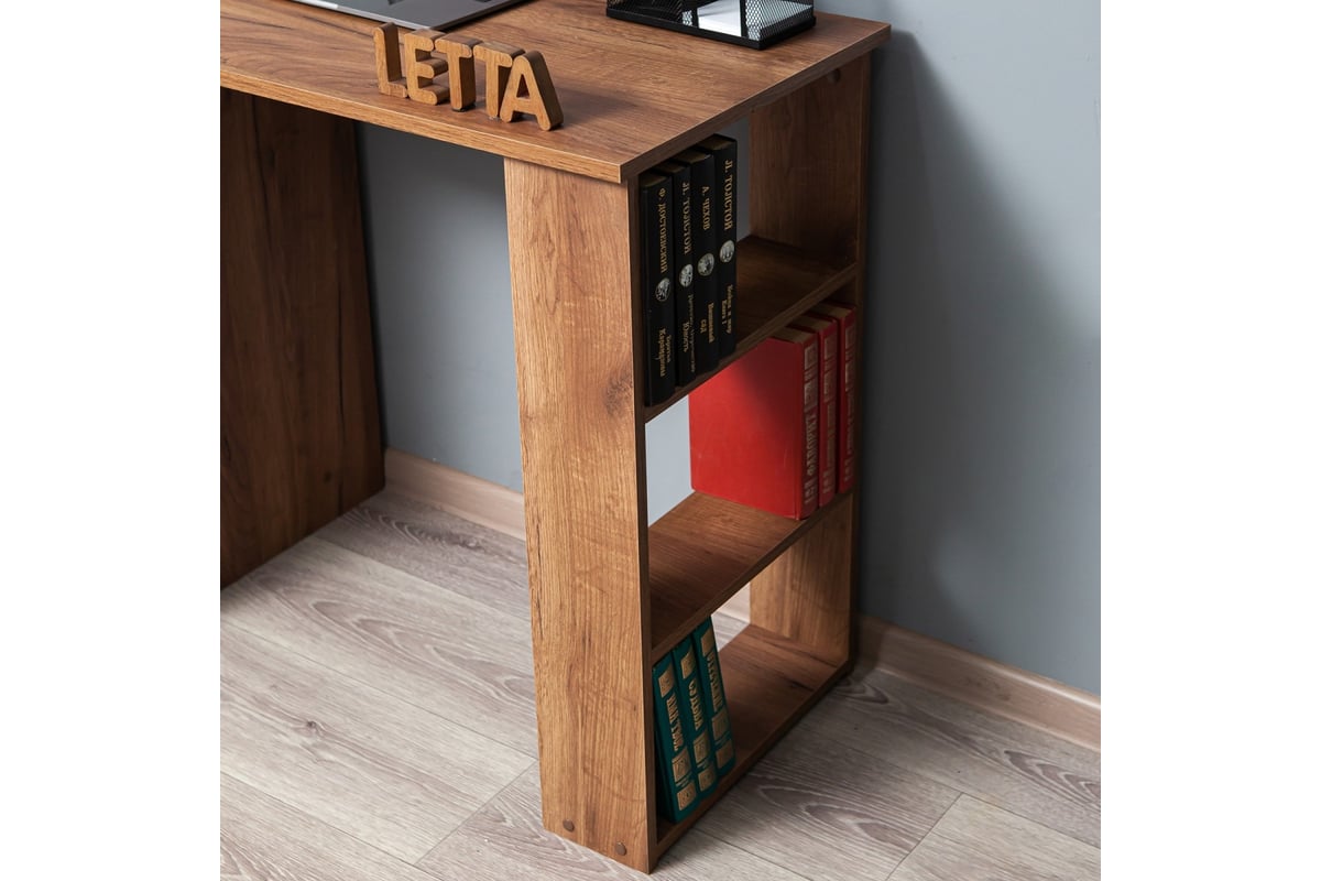 Письменный стол LETTA УЛЬТРА 4 ящика, Дуб крафт табачный, 1056x750x450 ...