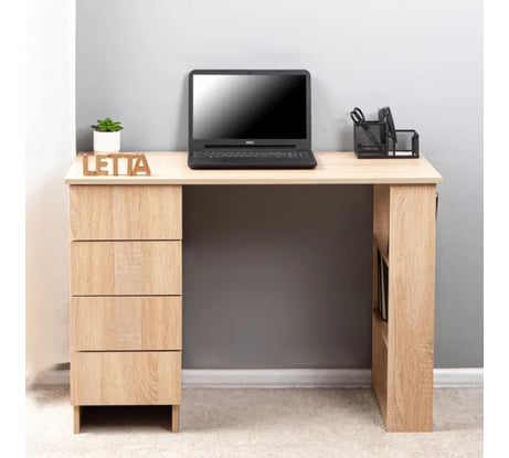 Письменный стол LETTA УЛЬТРА 4 ящика, Дуб сонома, 1056x750x450 L135522