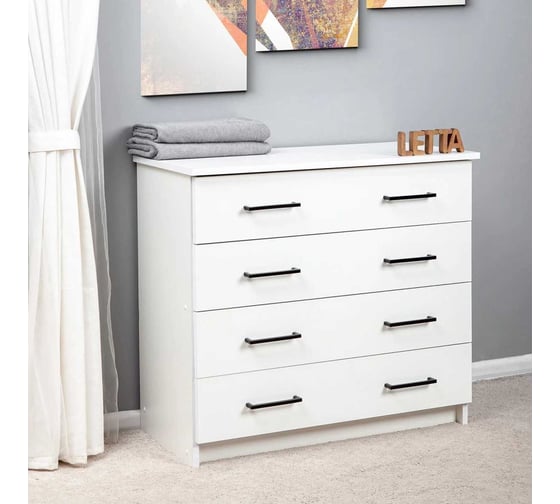 Комод LETTA Malta Plus Белое тиснение, 750х719x392 L1355390