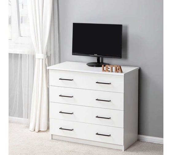 Комод LETTA Malta Plus Белое тиснение, 750х719x392 L1355390
