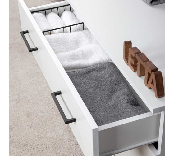 Комод LETTA Malta Plus Белое тиснение, 750х719x392 L1355390