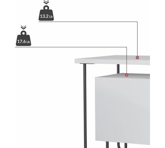 Прикроватная тумба leve acres nightstand white LEV00334