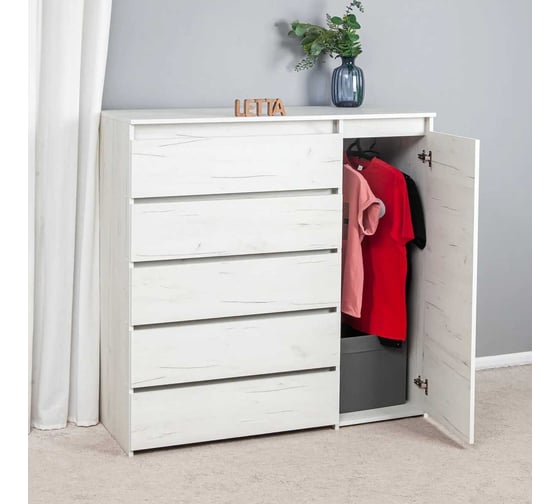 Комод LETTA City Plus Дуб крафт белый L2123