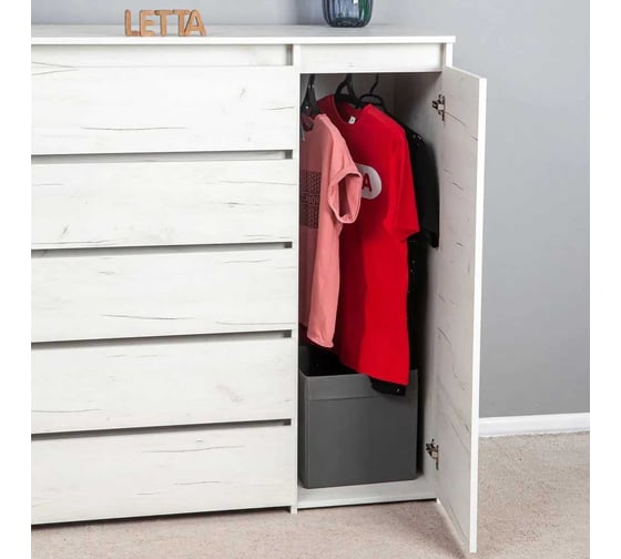Комод LETTA City Plus Дуб крафт белый L2123