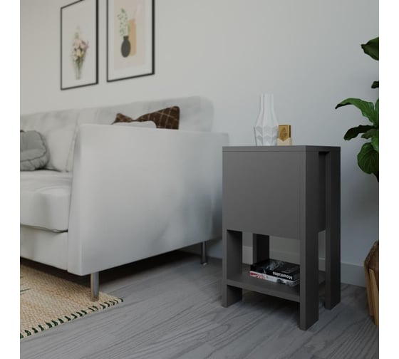 Прикроватная тумба leve ema nightstand anthracite LEV00315
