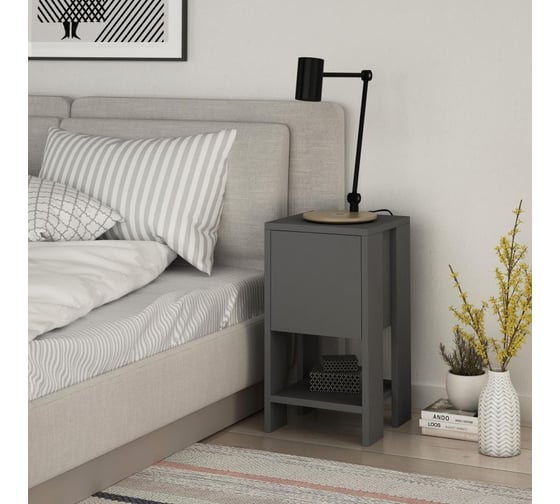 Прикроватная тумба leve ema nightstand anthracite LEV00315
