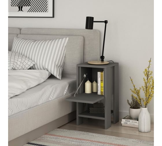 Прикроватная тумба leve ema nightstand anthracite LEV00315