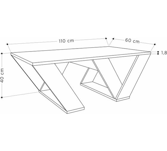 Журнальный стол leve pipra coffee table white LEV00056