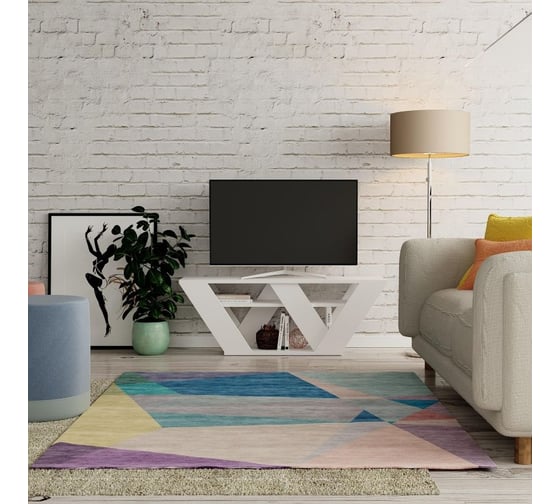 ТВ-тумба leve pipralla tv stand white LEV00391