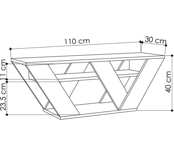 ТВ-тумба leve pipralla tv stand white LEV00391