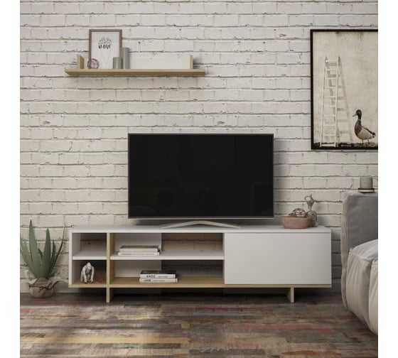 ТВ-тумба leve stockton tv unit white LEV00445