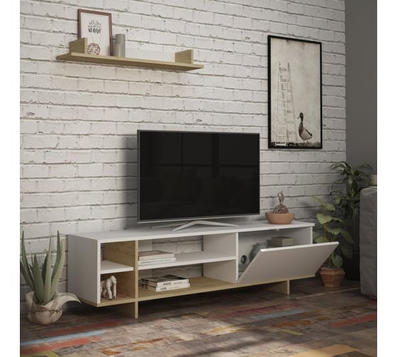 ТВ-тумба leve stockton tv unit white LEV00445