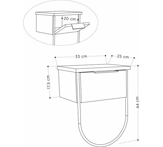 Прикроватная тумба leve norfolk nightstand white LEV00338