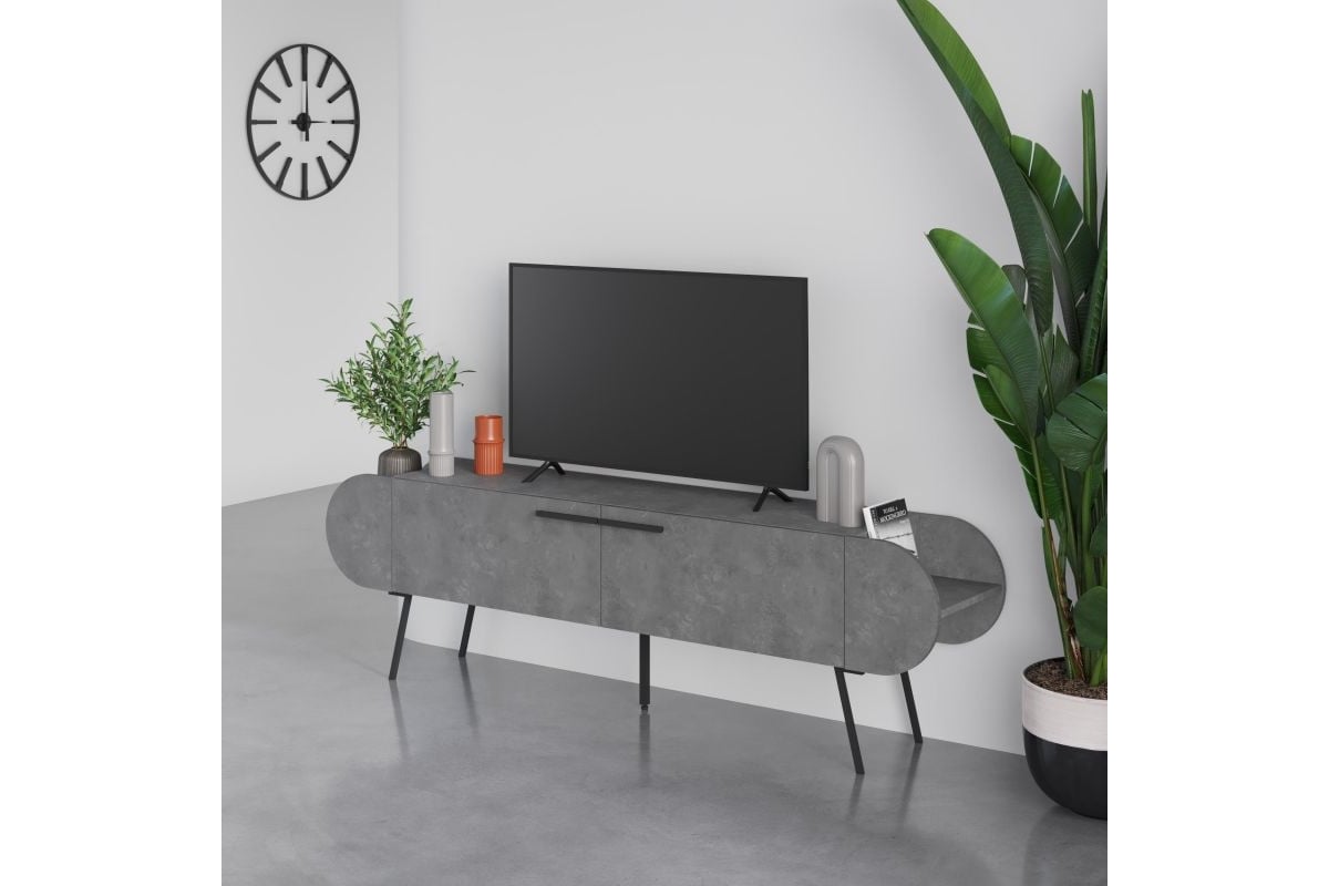 ТВ-тумба leve capsule tv stand retro grey LEV00522 - выгодная цена, отзывы,  характеристики, фото - купить в Москве и РФ