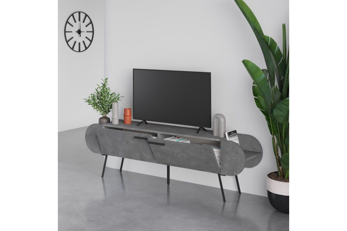 ТВ-тумба leve capsule tv stand retro grey LEV00522 - выгодная цена, отзывы,  характеристики, фото - купить в Москве и РФ