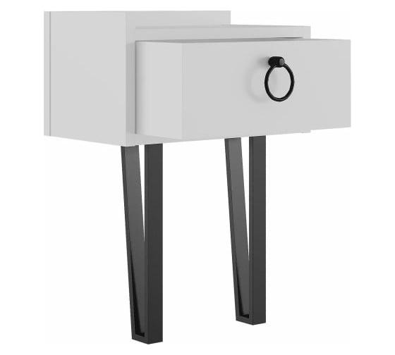 Прикроватная тумба leve sponge nightstand white LEV00350