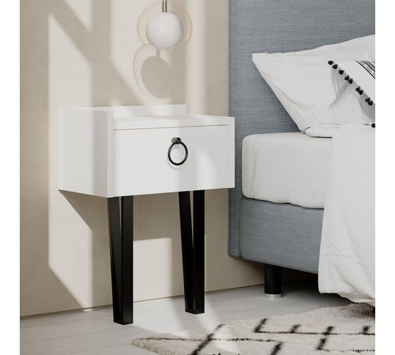Прикроватная тумба leve sponge nightstand white LEV00350