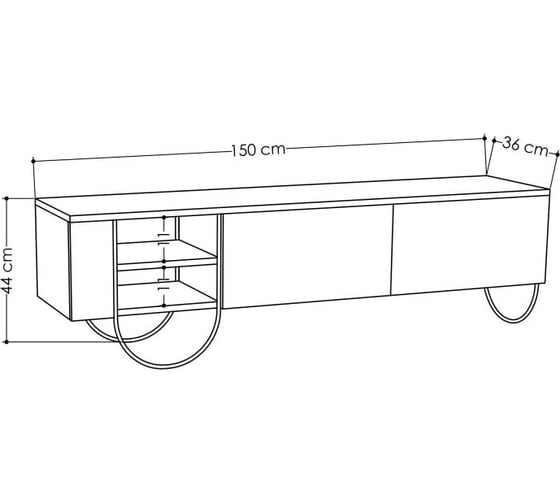 ТВ-тумба leve norfolk tv stand white LEV00431
