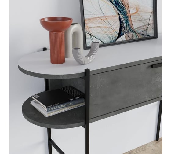 Напольная консоль leve otis console retro gray LEV00726