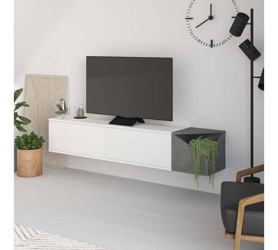 Подвесная тумба leve aulos tv stand white LEV00491