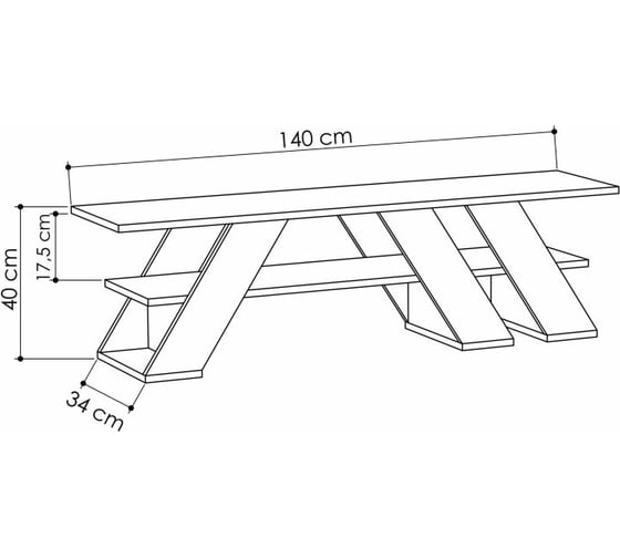 ТВ-тумба leve fella tv stand white LEV00400