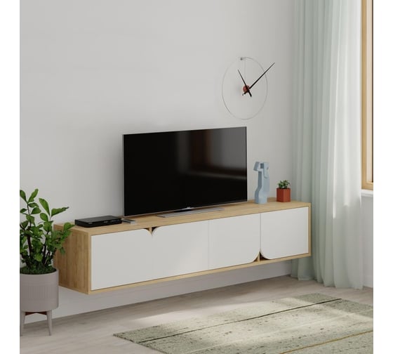 Подвесная тумба leve spark tv stand oak LEV00536