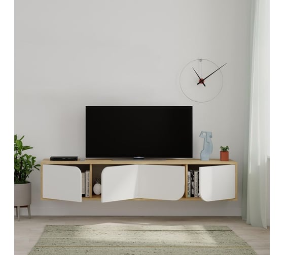 Подвесная тумба leve spark tv stand oak LEV00536